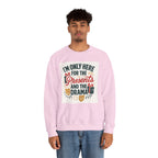 Holiday Sweatshirt — "I'm Only Here for the Presents and the Drama" Christmas Crewneck