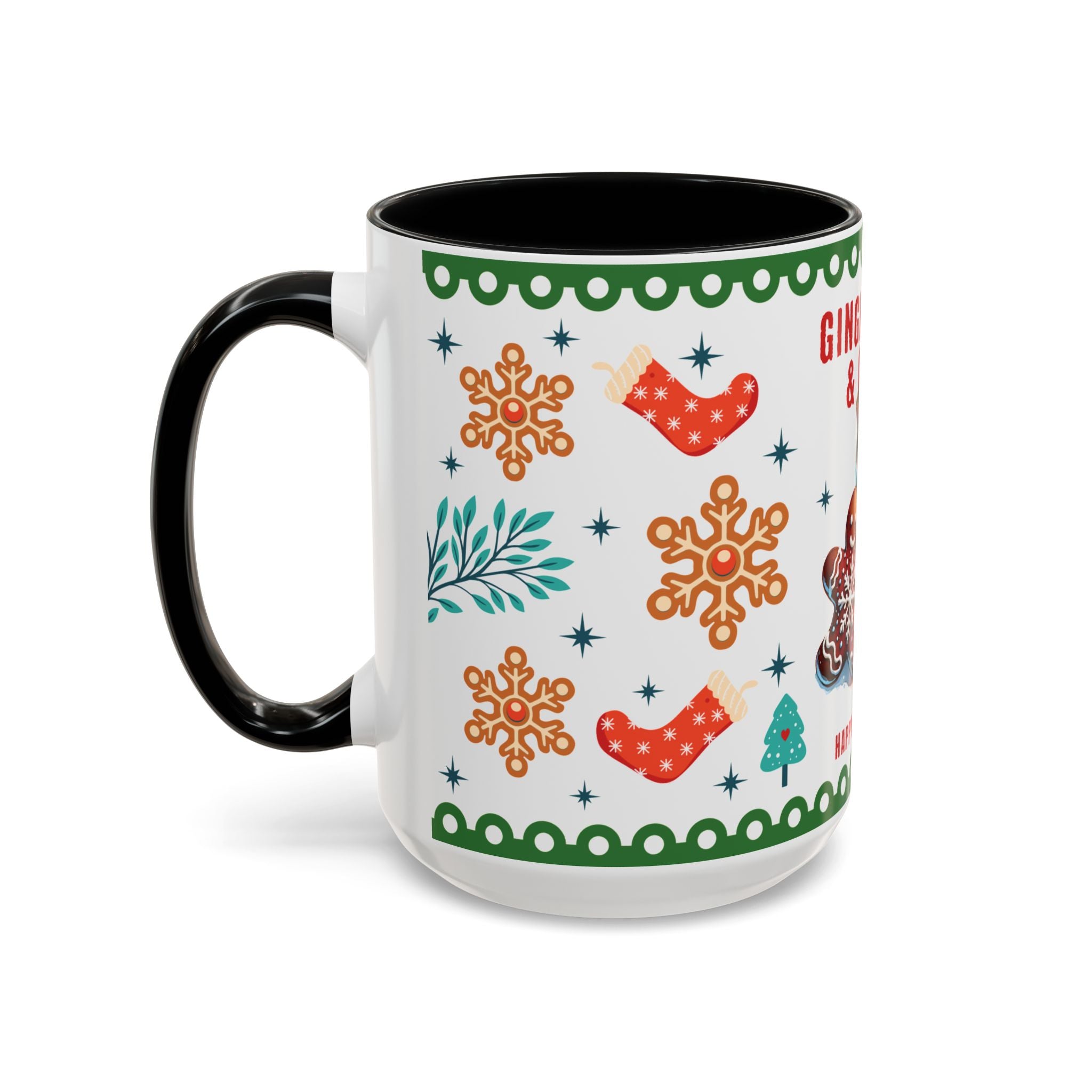 Gingerbread & Cocoa Holiday Coffee Mug — Festive Winter Hot Cocoa Design (11/15oz)