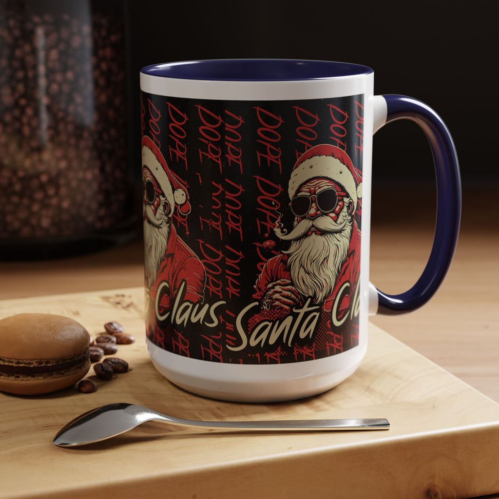 Santa Claus Dope Coffee Mug — Retro Cool Santa Accent Mug (11/15oz)