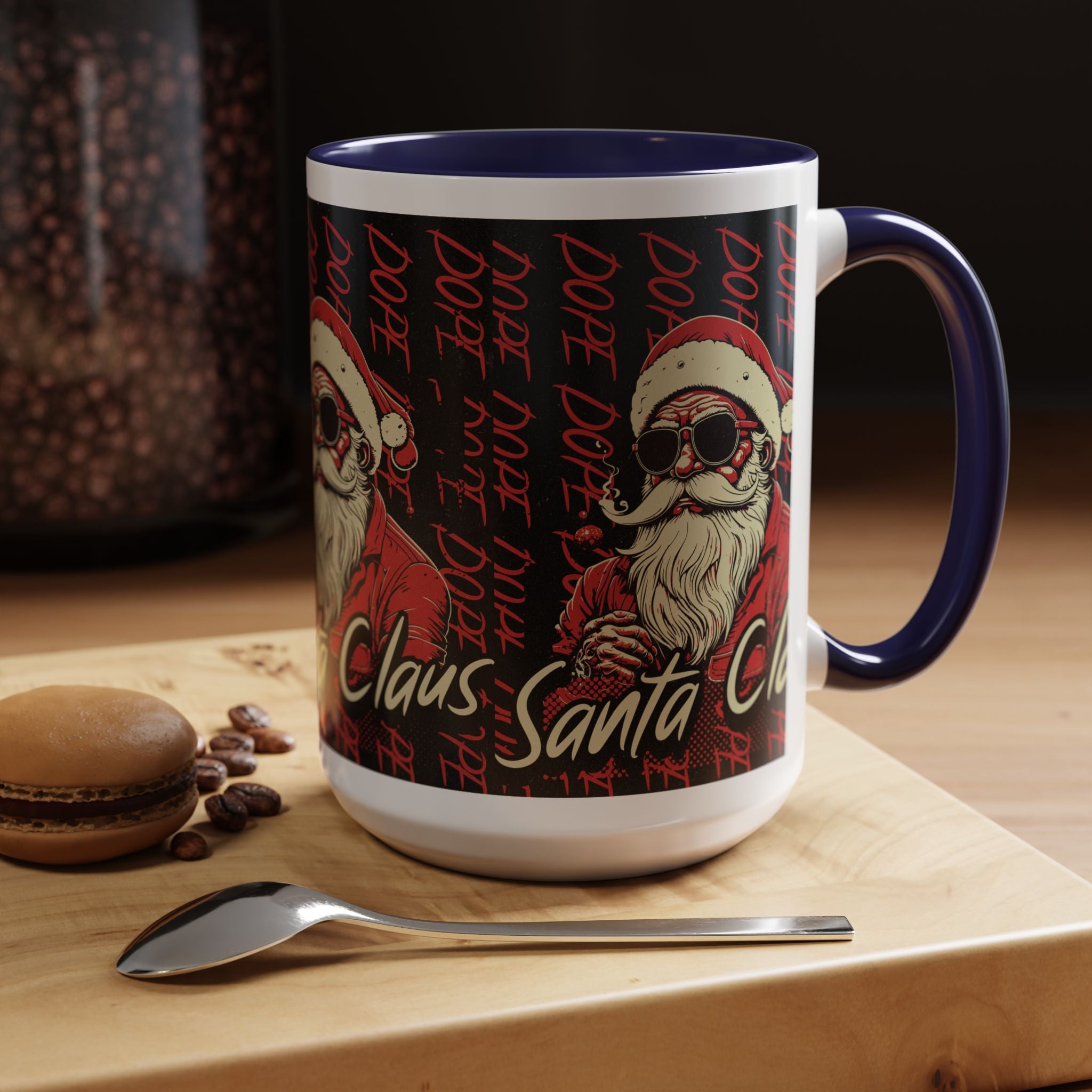 Santa Claus Dope Coffee Mug — Retro Cool Santa Accent Mug (11/15oz)