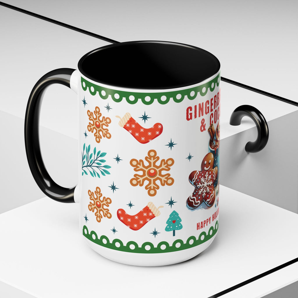 Gingerbread & Cocoa Holiday Coffee Mug — Festive Winter Hot Cocoa Design (11/15oz)
