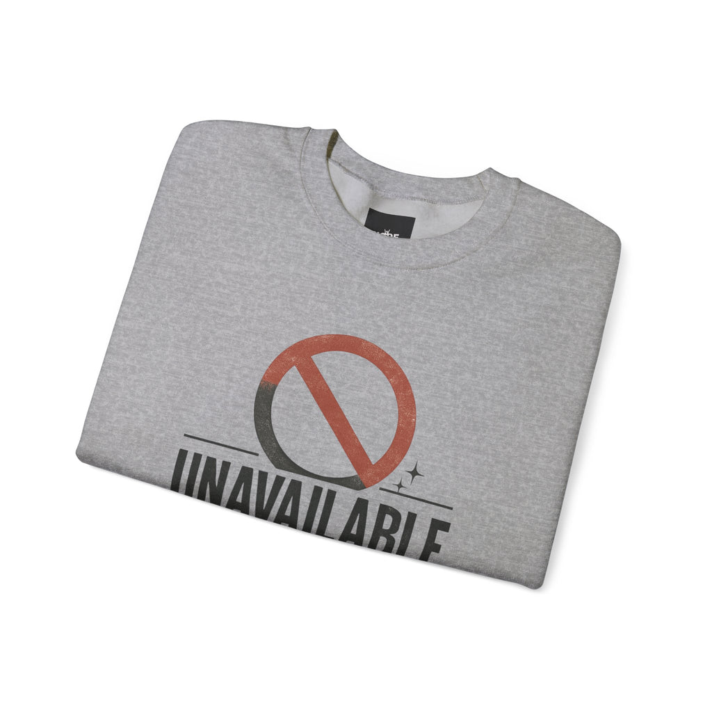 Crewneck Sweatshirt — Minimalist Red Prohibition Symbol Graphic