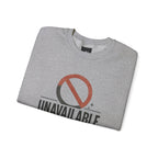 Crewneck Sweatshirt — Minimalist Red Prohibition Symbol Graphic