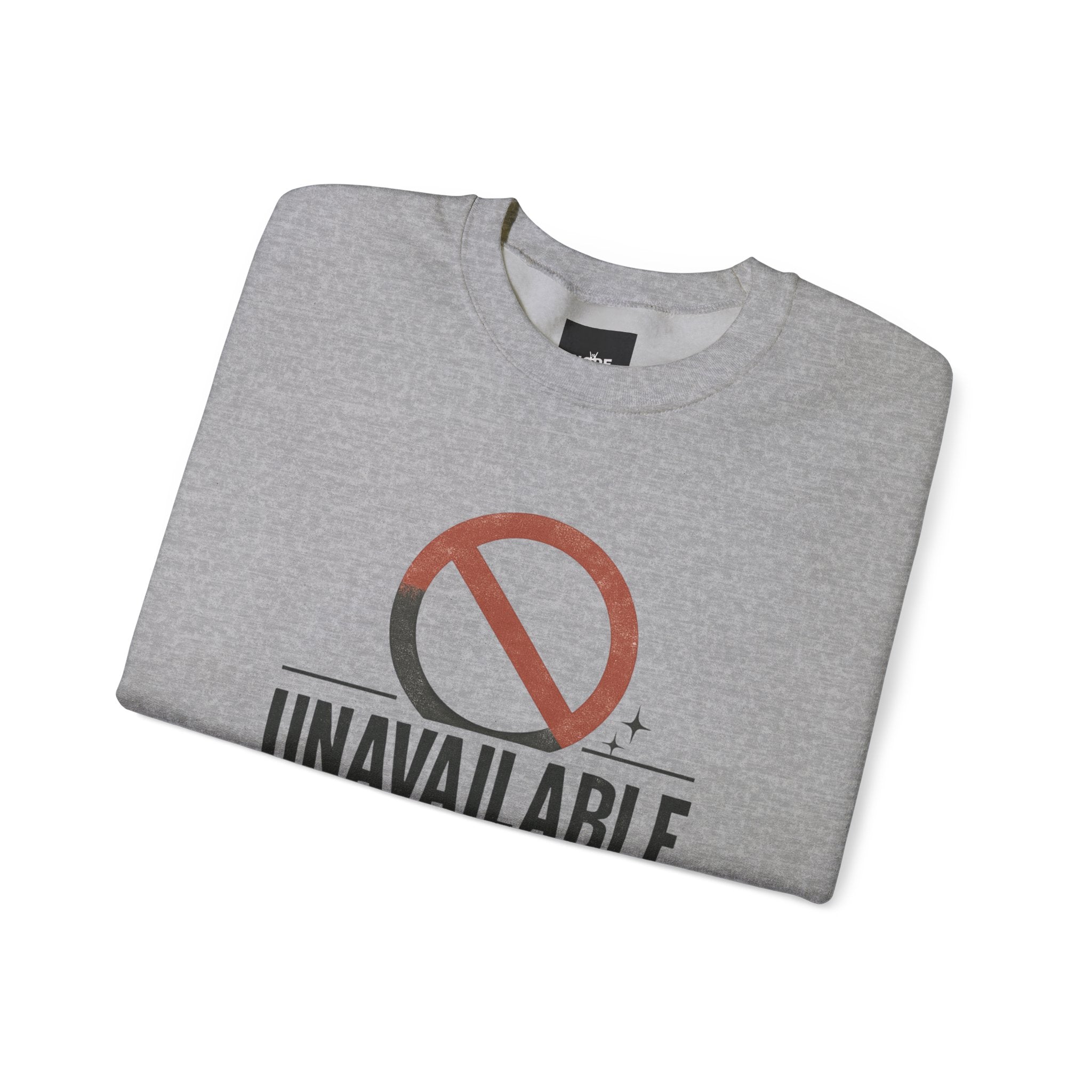 Crewneck Sweatshirt — Minimalist Red Prohibition Symbol Graphic