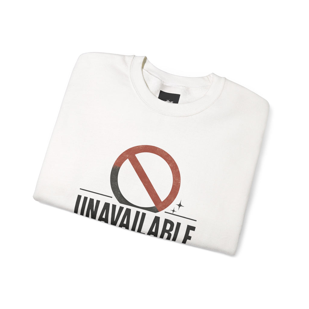 Crewneck Sweatshirt — Minimalist Red Prohibition Symbol Graphic