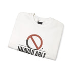 Crewneck Sweatshirt — Minimalist Red Prohibition Symbol Graphic