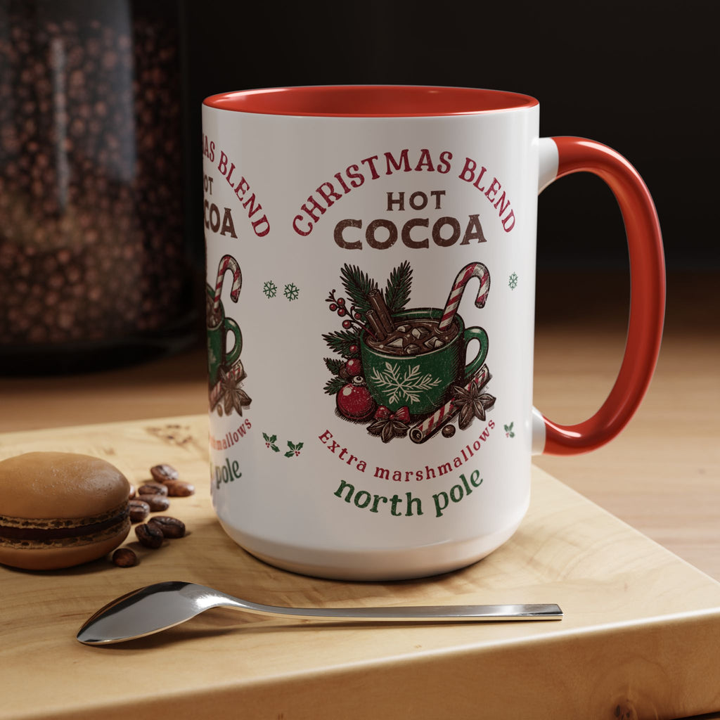 Christmas Blend Hot Cocoa Coffee Mug — North Pole Holiday Cocoa Gift (11/15oz)
