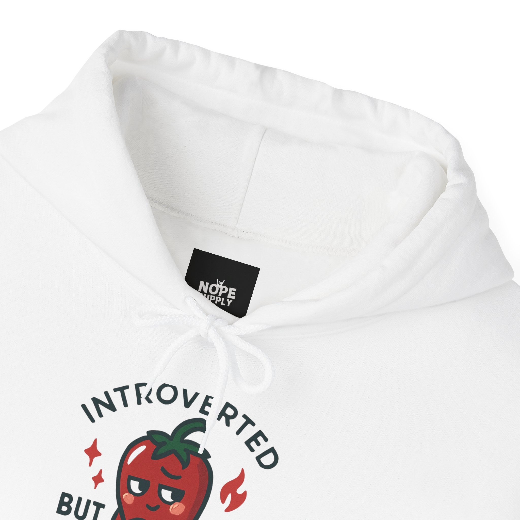 Introverted But Spicy Hoodie — Cute Chili Pepper Graphic Hooded Sweatshirt