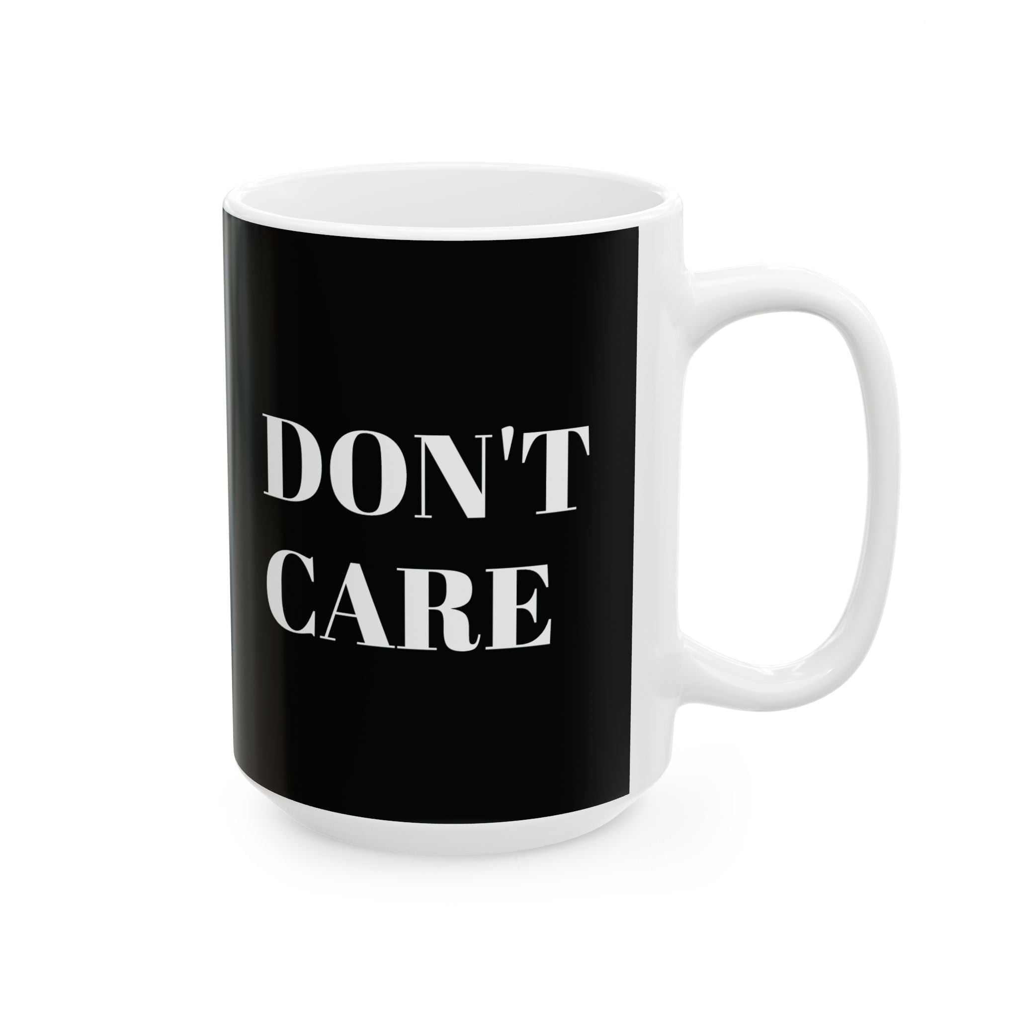 custom mugs DON'T CARE MugMinimalist design, maximum attitude, unapologetically honest. Product features- Glossy finish for a stylish look- Vibrant colors with crisp designs- Microwave-safNOPE SUPPLY