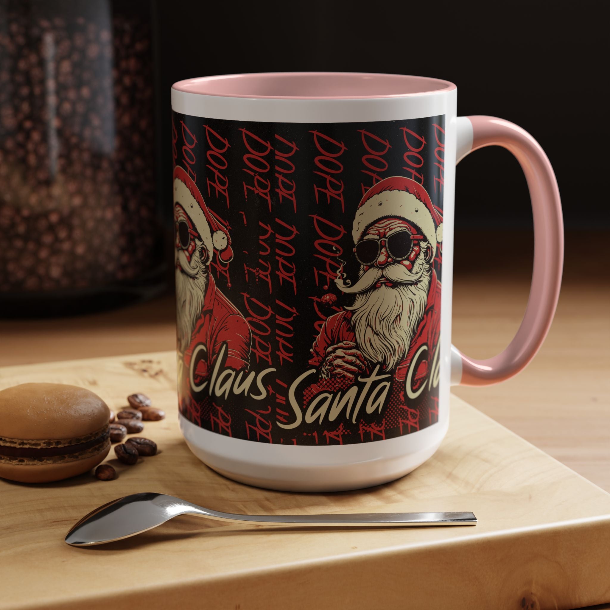 Santa Claus Dope Coffee Mug — Retro Cool Santa Accent Mug (11/15oz)