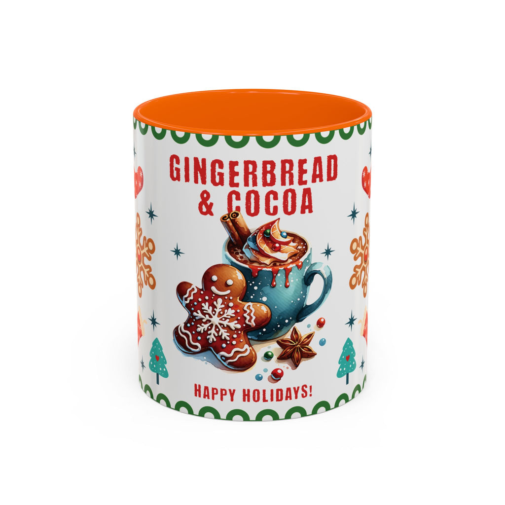 Gingerbread & Cocoa Holiday Coffee Mug — Festive Winter Hot Cocoa Design (11/15oz)