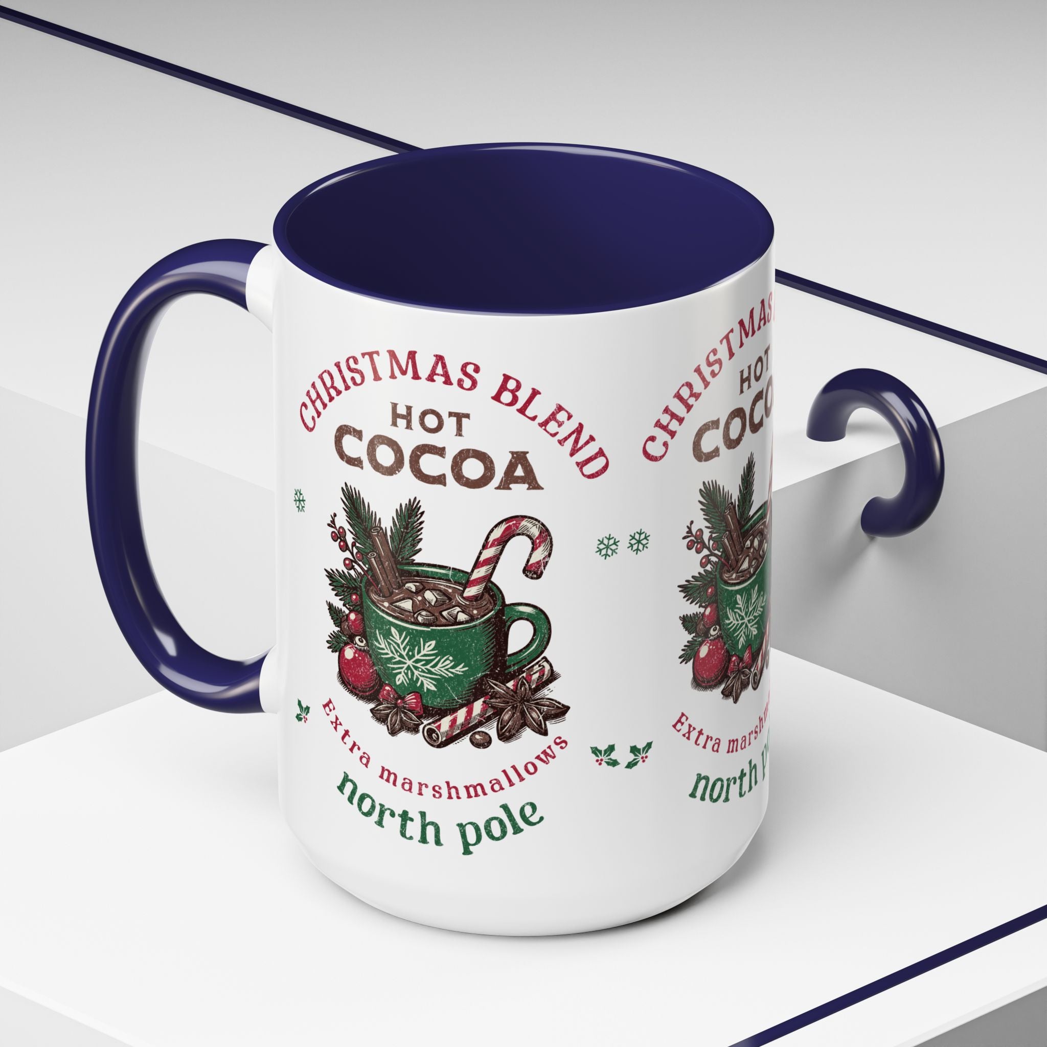 Christmas Blend Hot Cocoa Coffee Mug — North Pole Holiday Cocoa Gift (11/15oz)