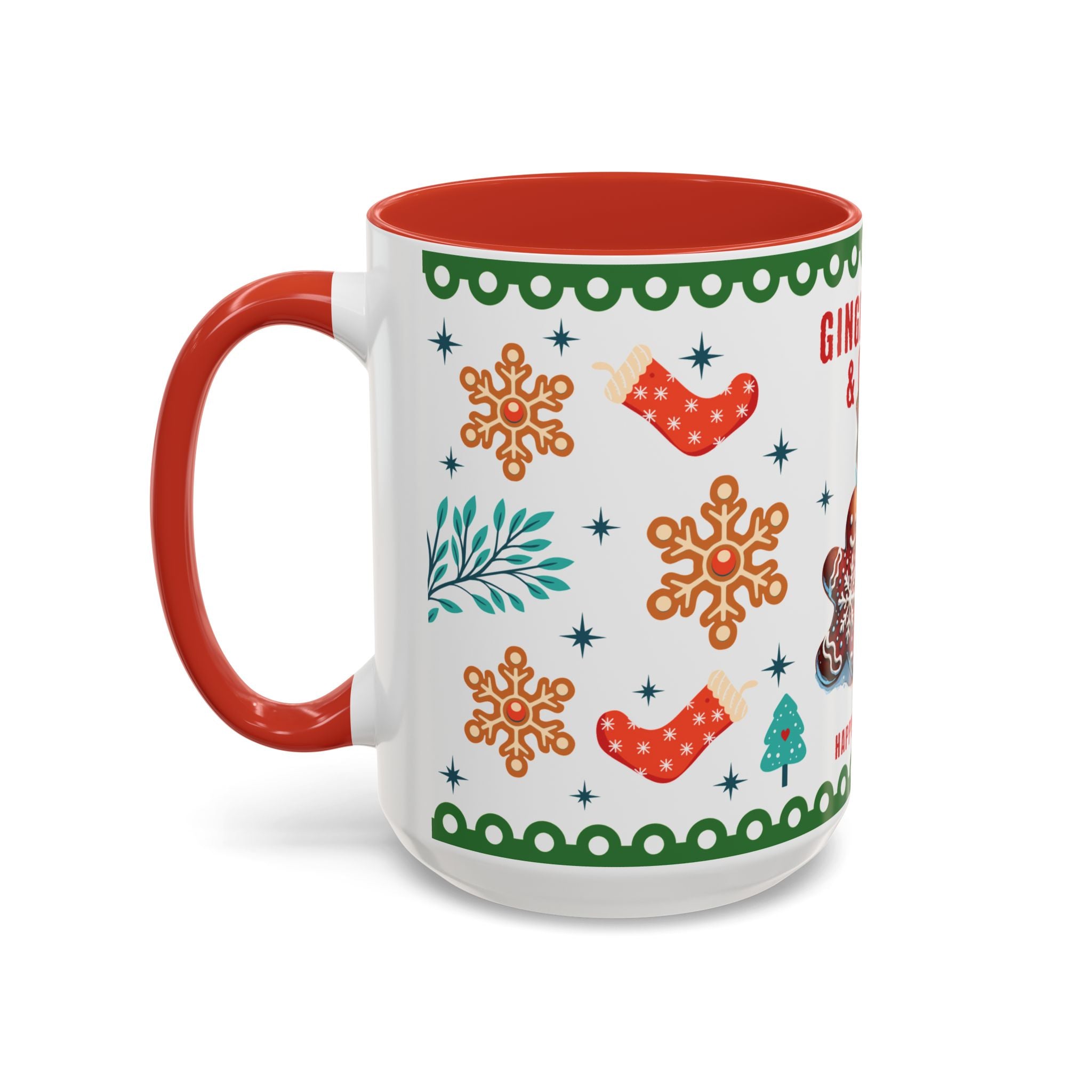Gingerbread & Cocoa Holiday Coffee Mug — Festive Winter Hot Cocoa Design (11/15oz)