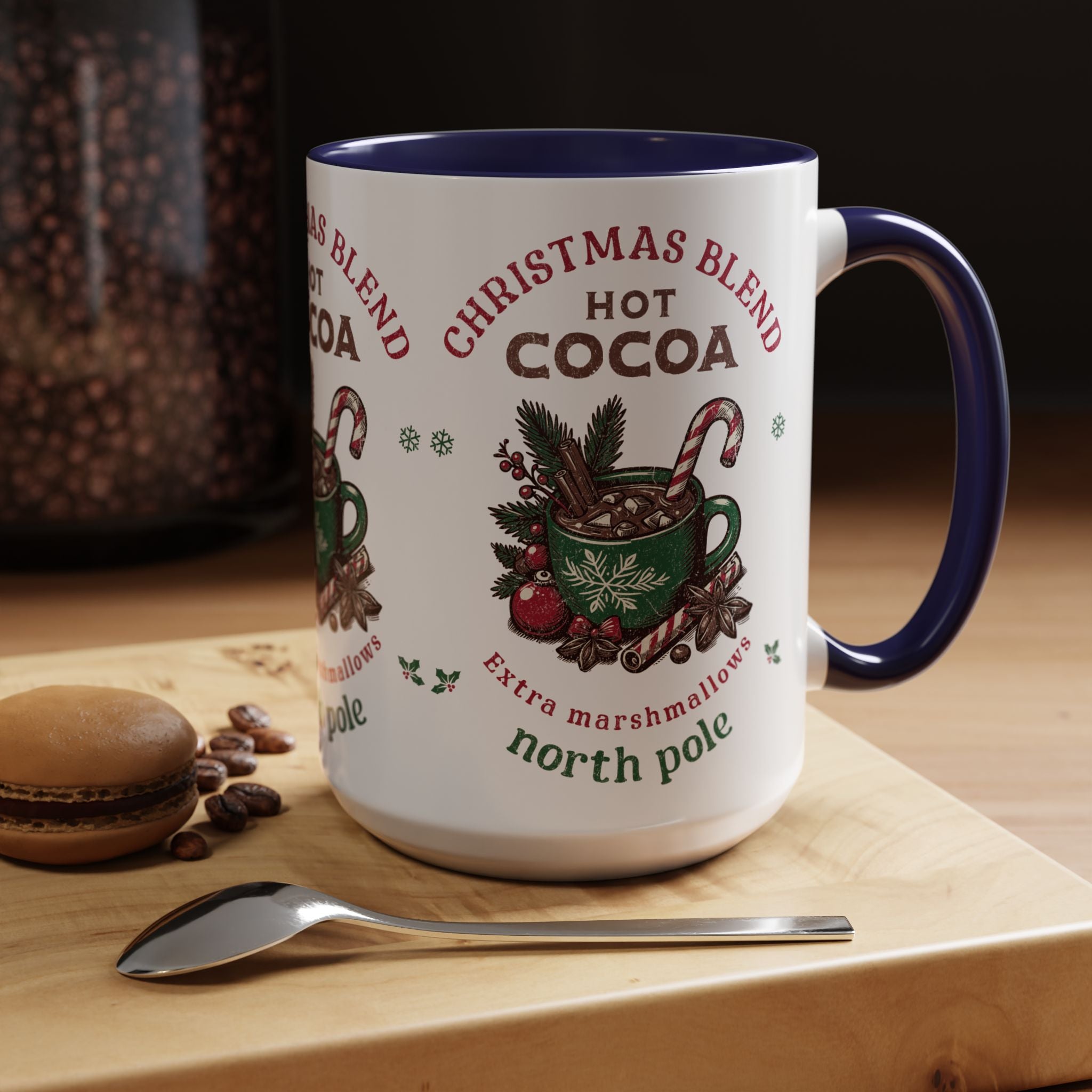 Christmas Blend Hot Cocoa Coffee Mug — North Pole Holiday Cocoa Gift (11/15oz)