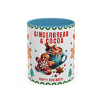 Gingerbread & Cocoa Holiday Coffee Mug — Festive Winter Hot Cocoa Design (11/15oz)
