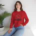 Crewneck Sweatshirt — Minimalist Red Prohibition Symbol Graphic
