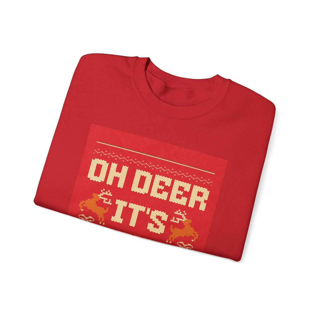 Holiday Sweatshirt — "Oh Deer It's Sweater Season" Christmas Crewneck