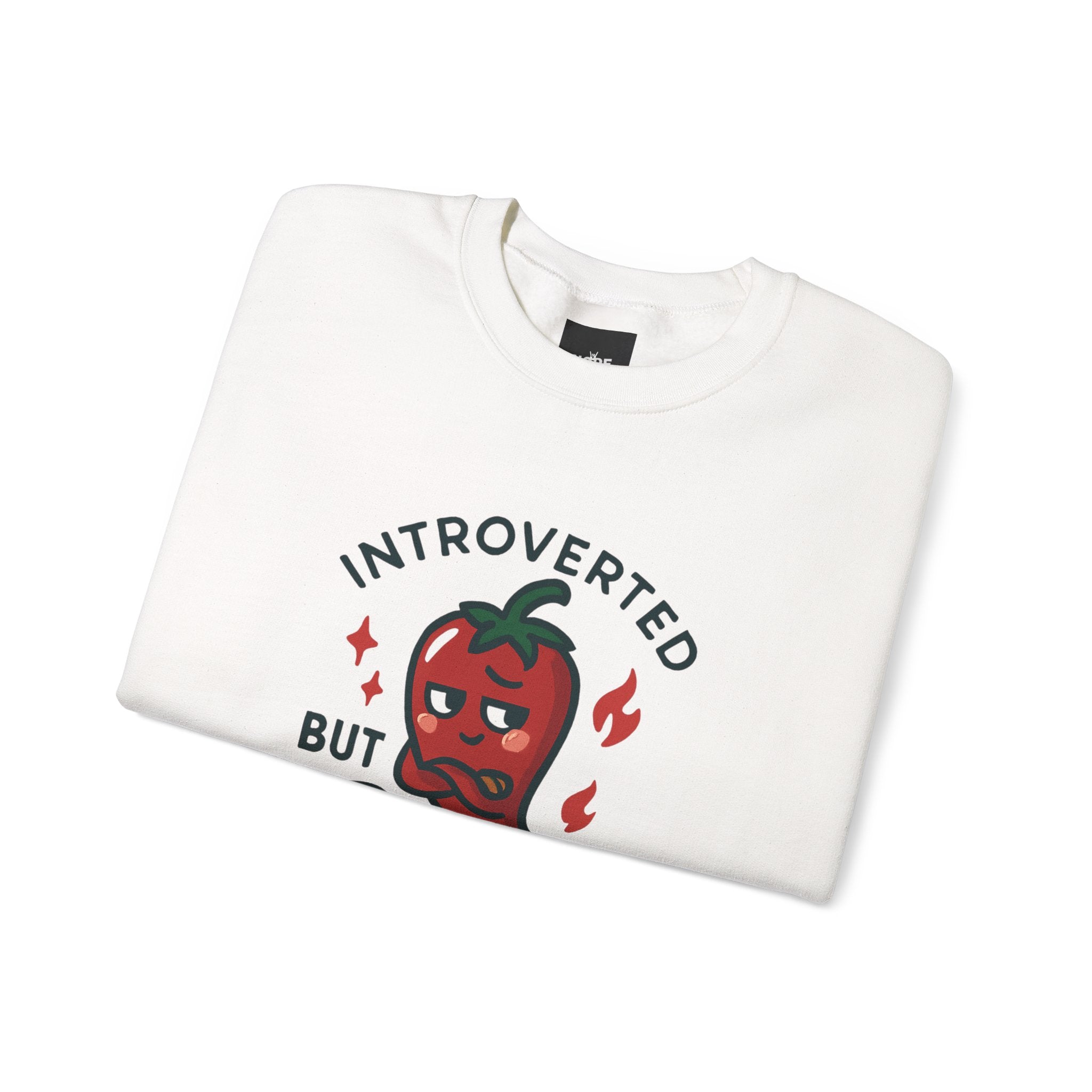 Introverted But Spicy Sweatshirt — Cute Chili Pepper Graphic Crewneck