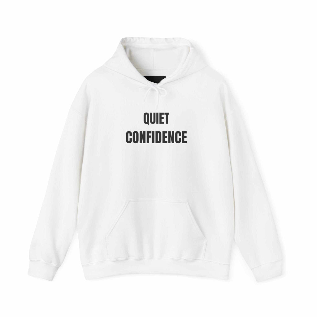 hoodies for men and women QUIET CONFIDENCE HoodiePower doesn't need volume. Say less, wear moreProduct features- Spacious kangaroo pocket for warmth and storage- Adjustable drawstring hood for a customizable fit- MNOPE SUPPLY