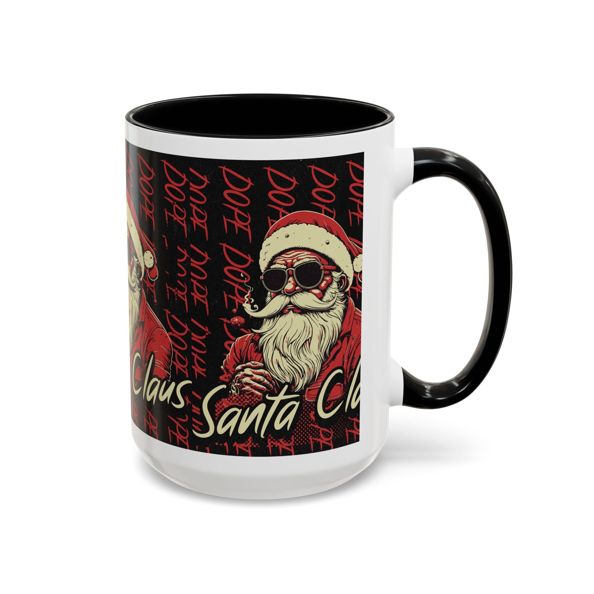 Santa Claus Dope Coffee Mug — Retro Cool Santa Accent Mug (11/15oz)