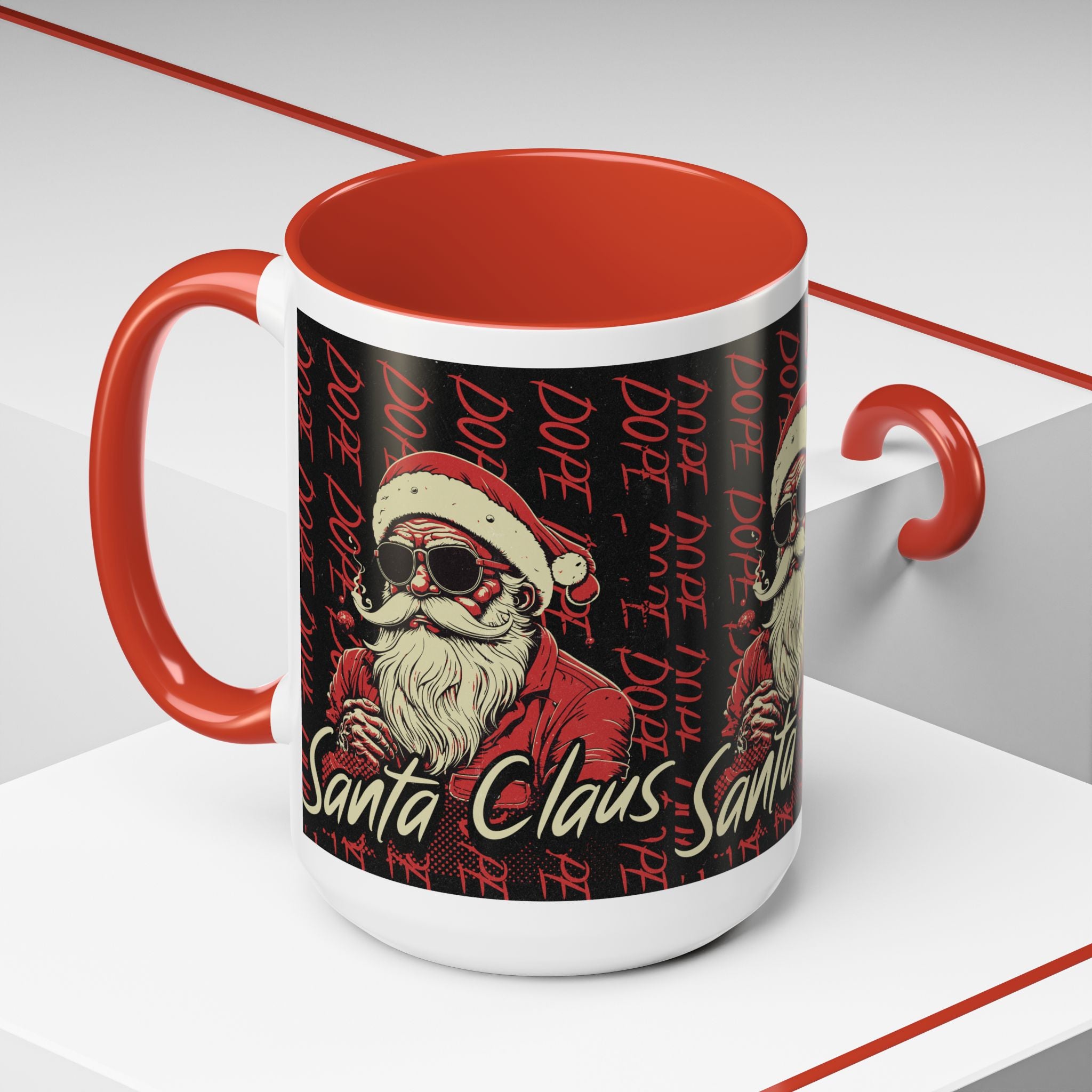 Santa Claus Dope Coffee Mug — Retro Cool Santa Accent Mug (11/15oz)