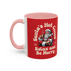 Santa Hot Cocoa Accent Coffee Mug — "Santa's Hot Cocoa Relax and Be Merry" Holiday Mug (11/15oz)