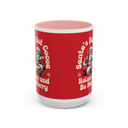 Santa Hot Cocoa Accent Coffee Mug — "Santa's Hot Cocoa Relax and Be Merry" Holiday Mug (11/15oz)