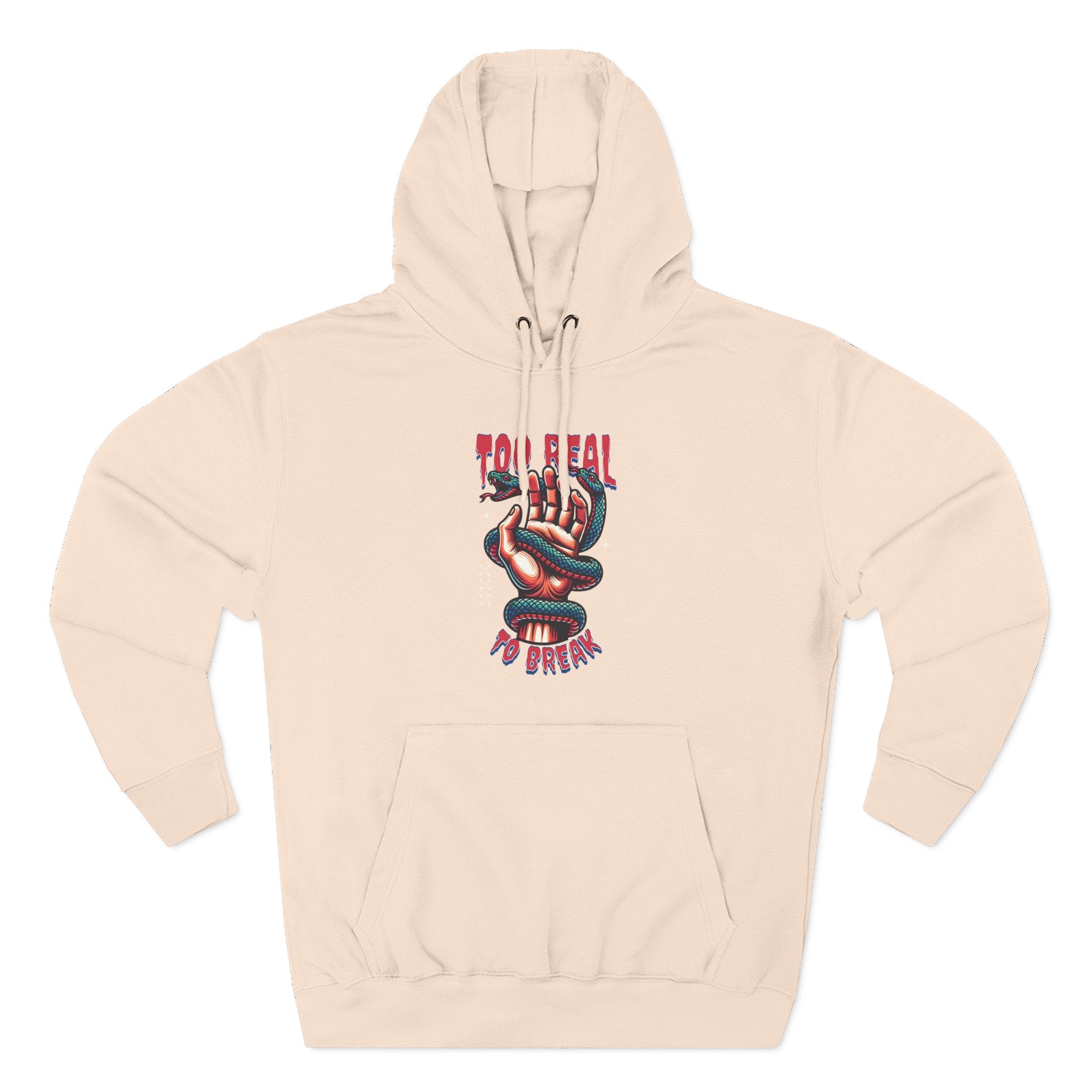 Hoodie — 'Too Real To Break' Snake Graphic Fleece Hoodie