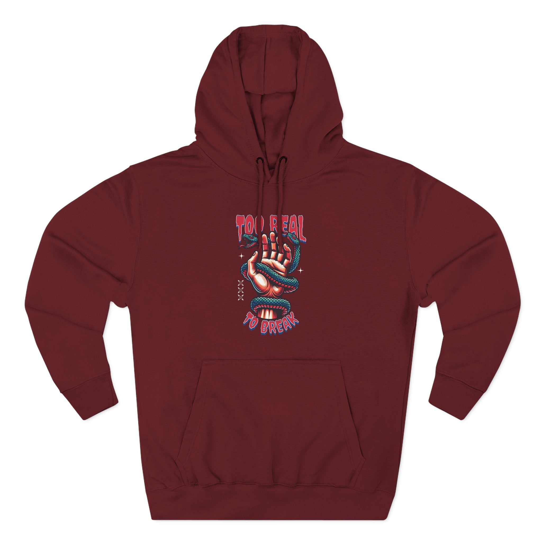 Hoodie — 'Too Real To Break' Snake Graphic Fleece Hoodie