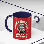 Santa Hot Cocoa Accent Coffee Mug — "Santa's Hot Cocoa Relax and Be Merry" Holiday Mug (11/15oz)