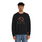 Crewneck Sweatshirt — Minimalist Red Prohibition Symbol Graphic