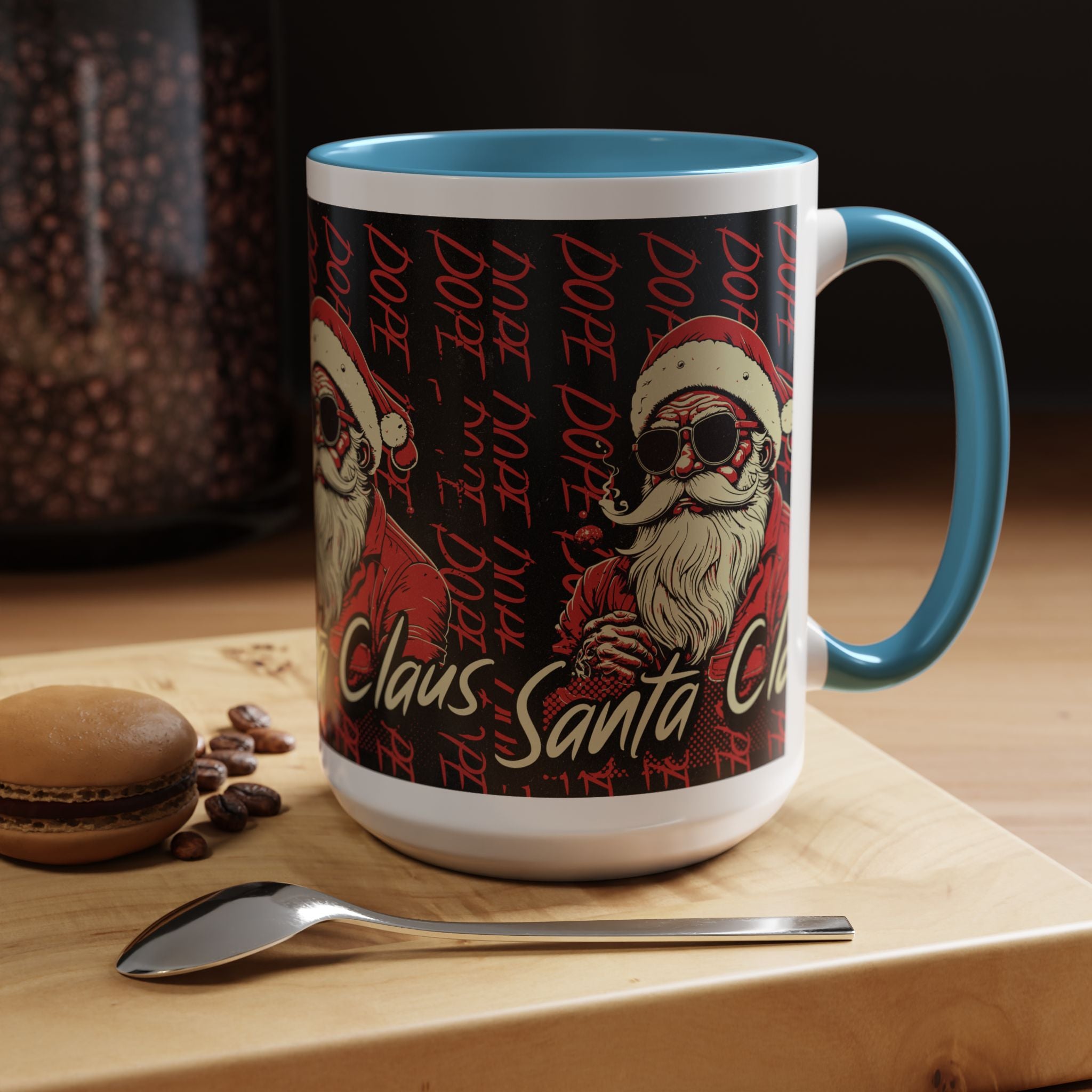 Santa Claus Dope Coffee Mug — Retro Cool Santa Accent Mug (11/15oz)