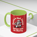 Santa Hot Cocoa Accent Coffee Mug — "Santa's Hot Cocoa Relax and Be Merry" Holiday Mug (11/15oz)