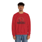 Crewneck Sweatshirt — Minimalist Red Prohibition Symbol Graphic
