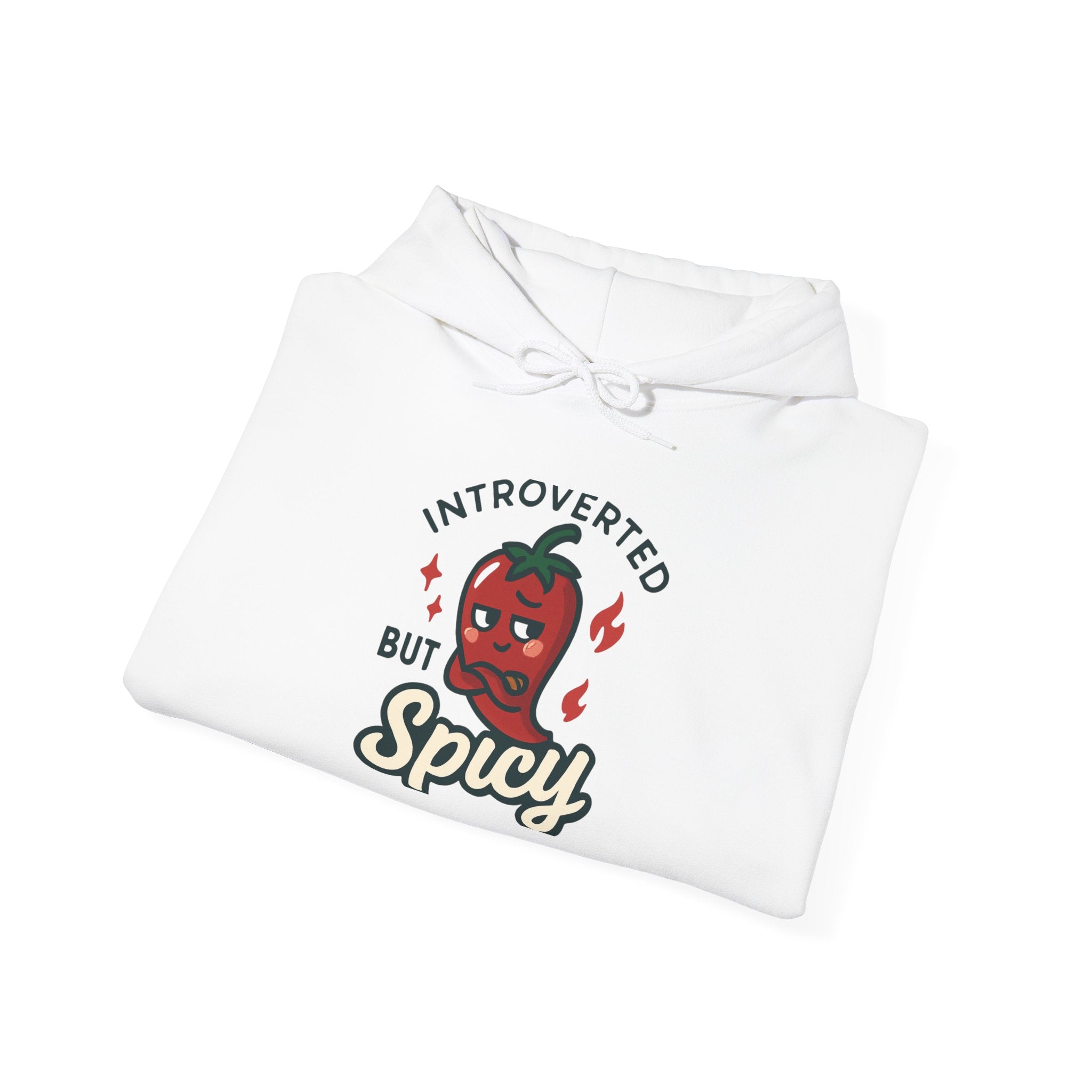 Introverted But Spicy Hoodie — Cute Chili Pepper Graphic Hooded Sweatshirt