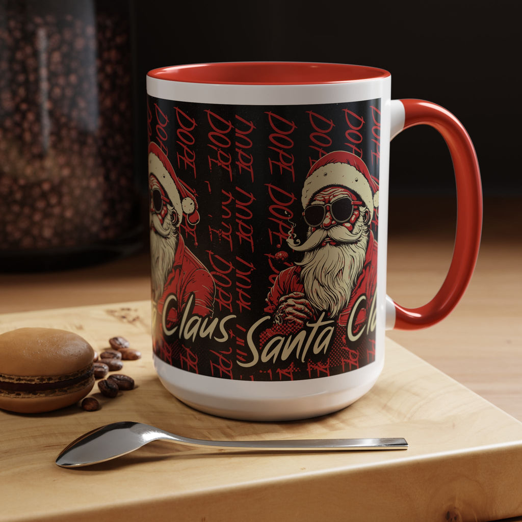 Santa Claus Dope Coffee Mug — Retro Cool Santa Accent Mug (11/15oz)