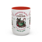 Christmas Blend Hot Cocoa ceramic mug with vintage holiday design and red interior