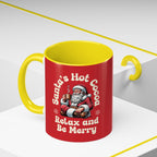 Santa Hot Cocoa Accent Coffee Mug — "Santa's Hot Cocoa Relax and Be Merry" Holiday Mug (11/15oz)