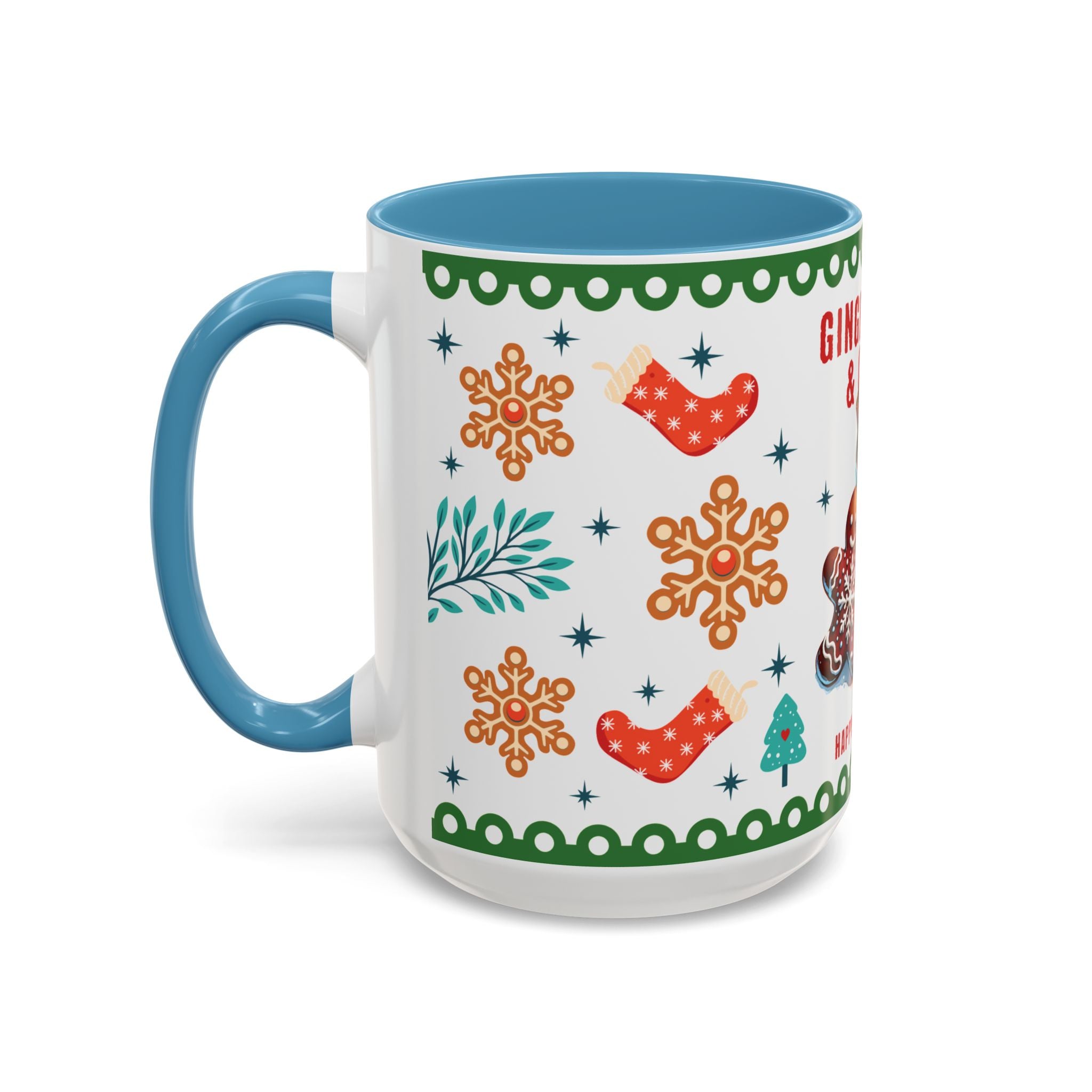 Gingerbread & Cocoa Holiday Coffee Mug — Festive Winter Hot Cocoa Design (11/15oz)