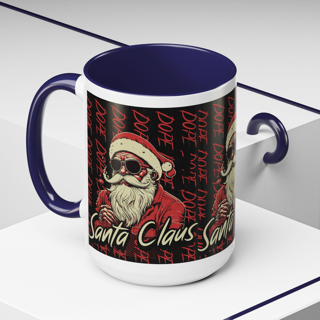 Santa Claus Dope Coffee Mug — Retro Cool Santa Accent Mug (11/15oz)