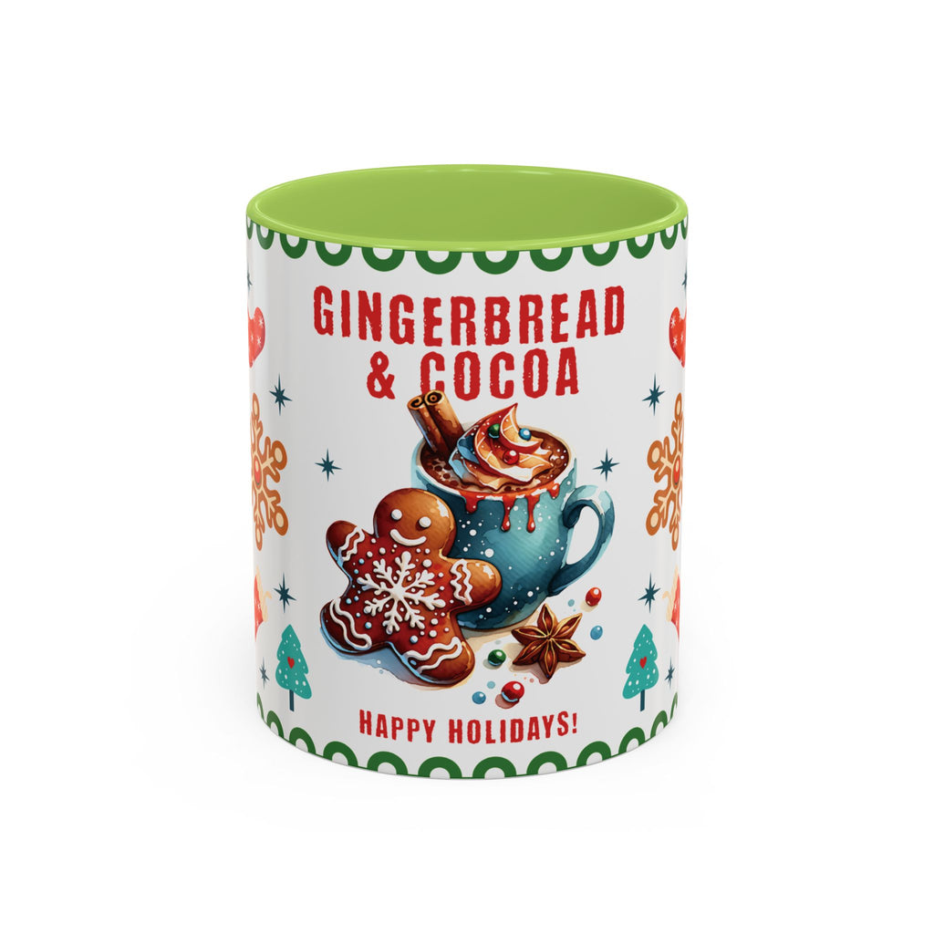Gingerbread & Cocoa Holiday Coffee Mug — Festive Winter Hot Cocoa Design (11/15oz)