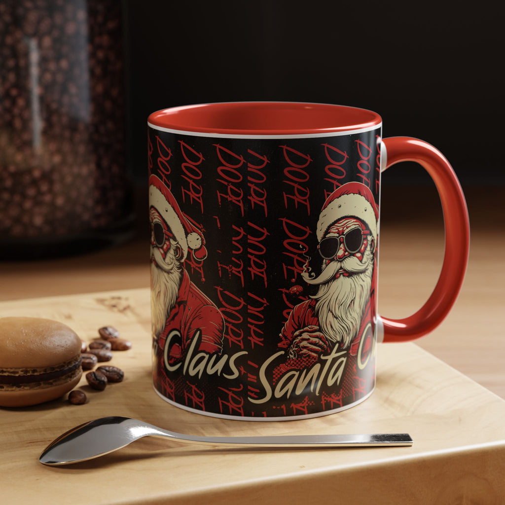 Santa Claus Dope Coffee Mug — Retro Cool Santa Accent Mug (11/15oz)
