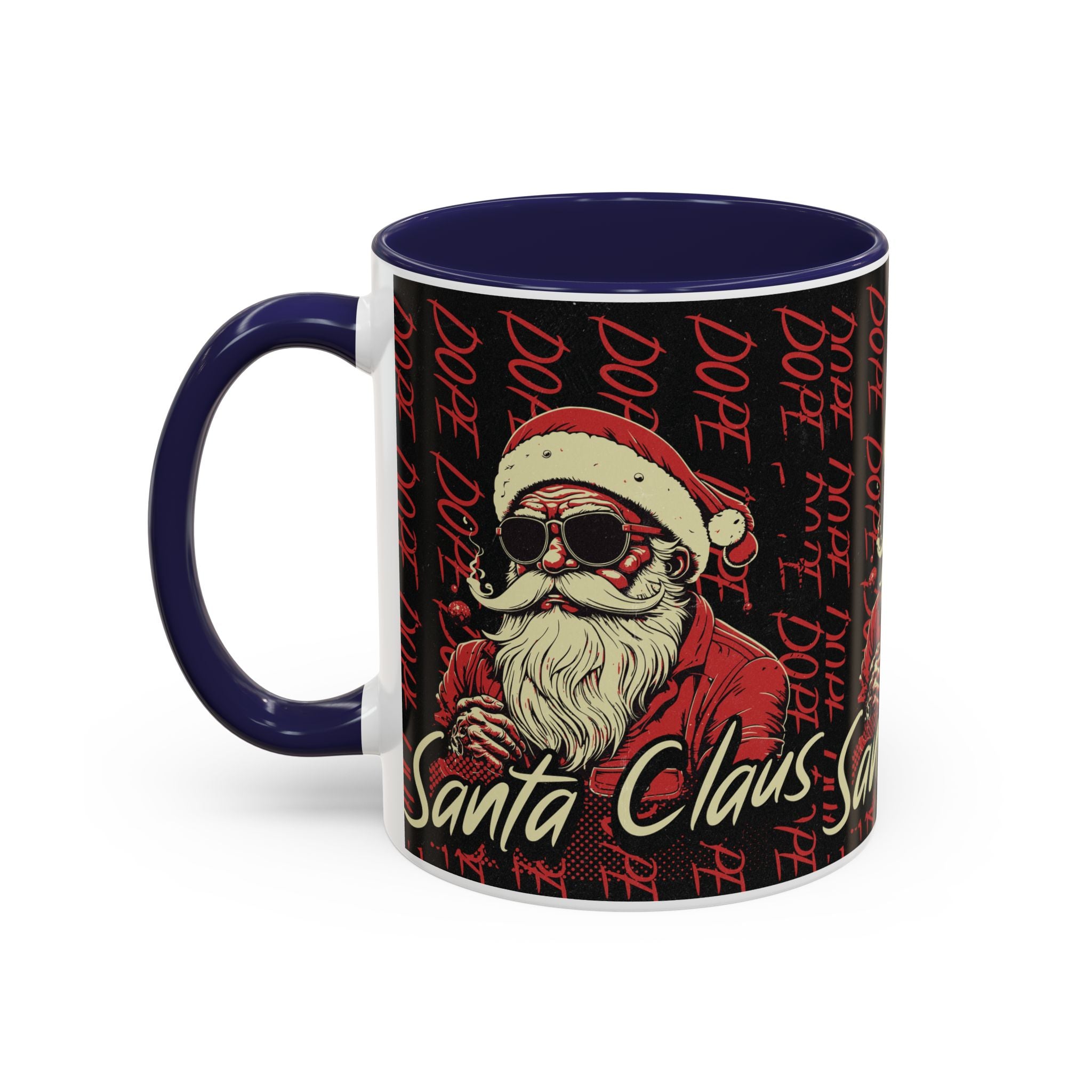 Santa Claus Dope Coffee Mug — Retro Cool Santa Accent Mug (11/15oz)