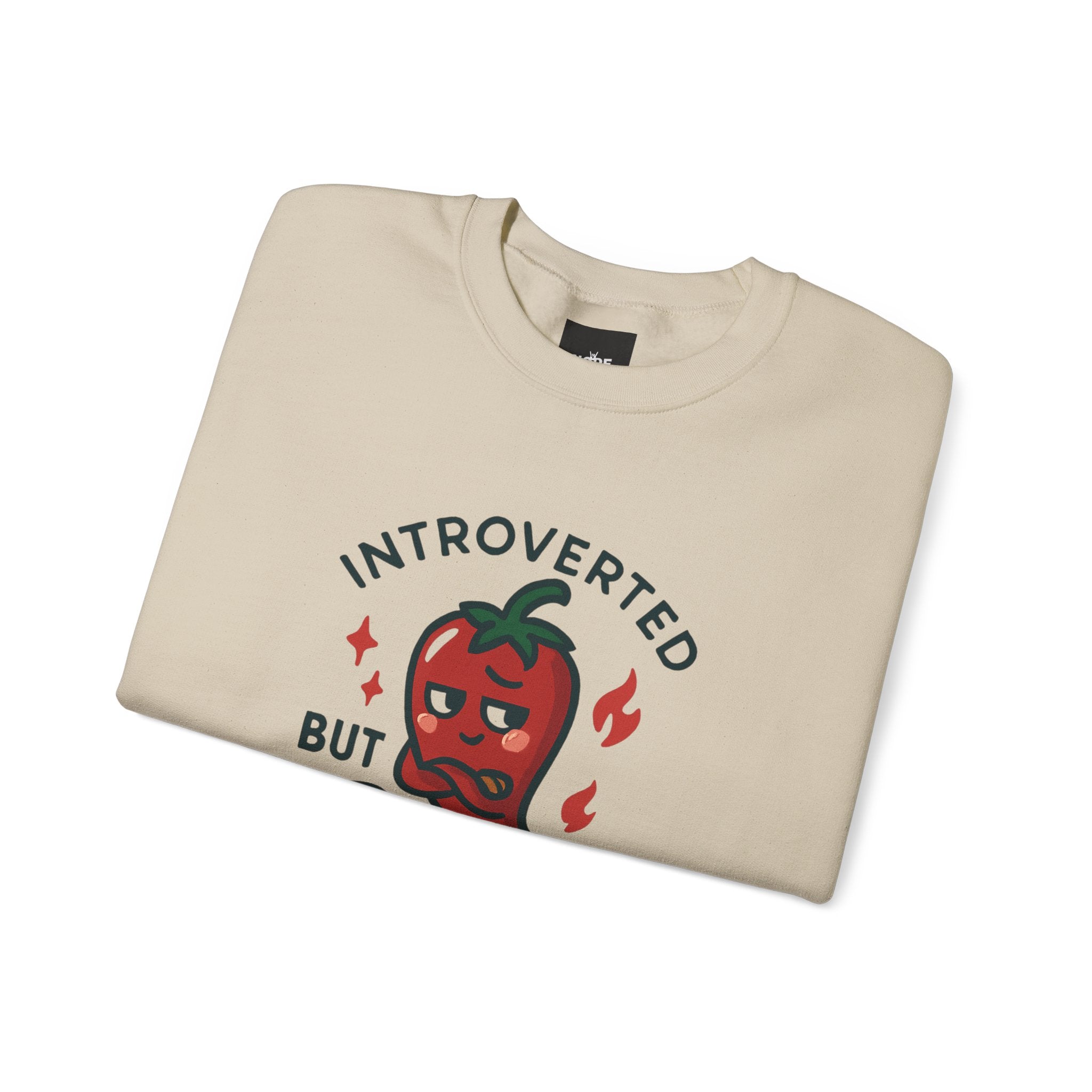 Introverted But Spicy Sweatshirt — Cute Chili Pepper Graphic Crewneck