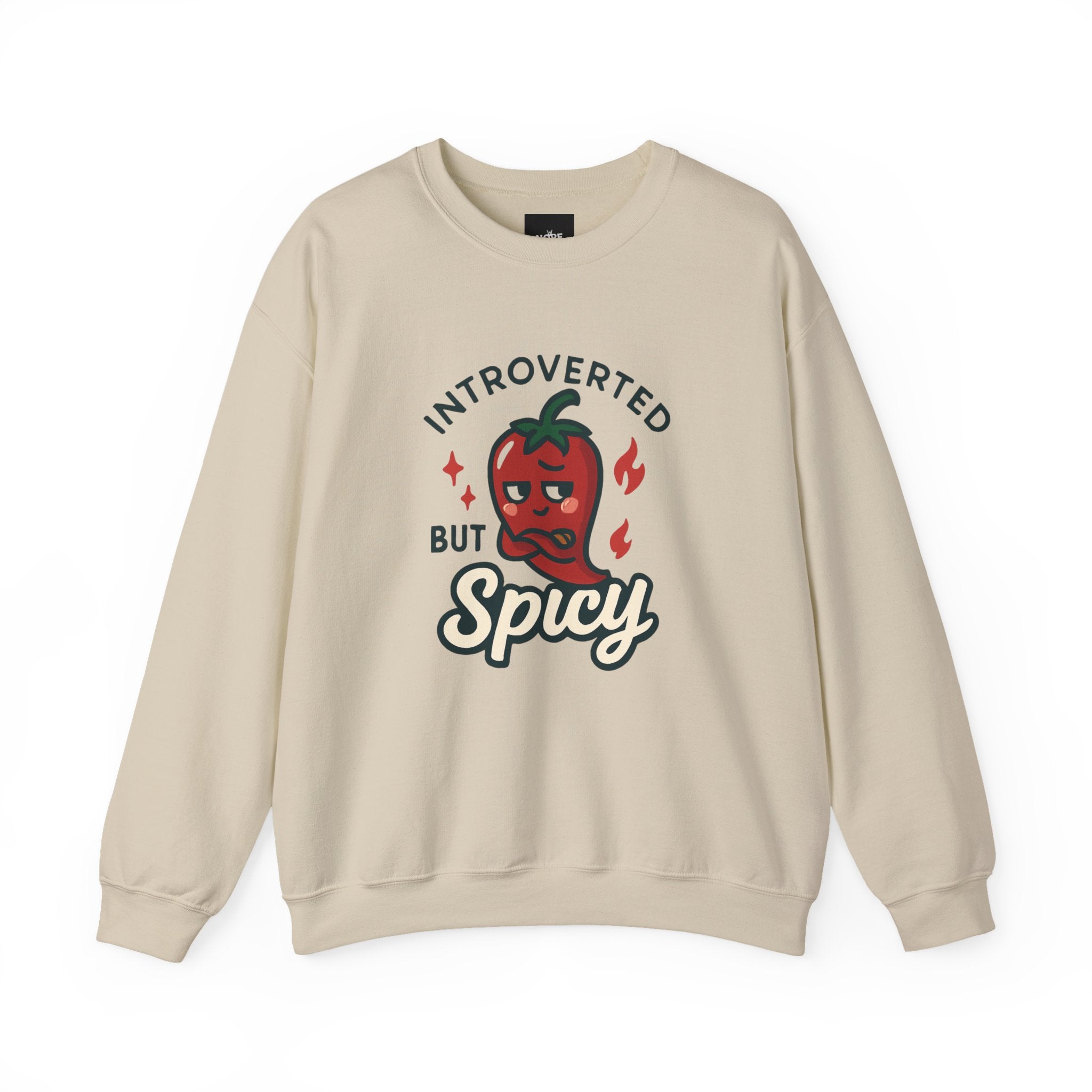 Introverted But Spicy Sweatshirt — Cute Chili Pepper Graphic Crewneck