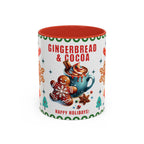 Gingerbread & Cocoa Holiday Coffee Mug — Festive Winter Hot Cocoa Design (11/15oz)