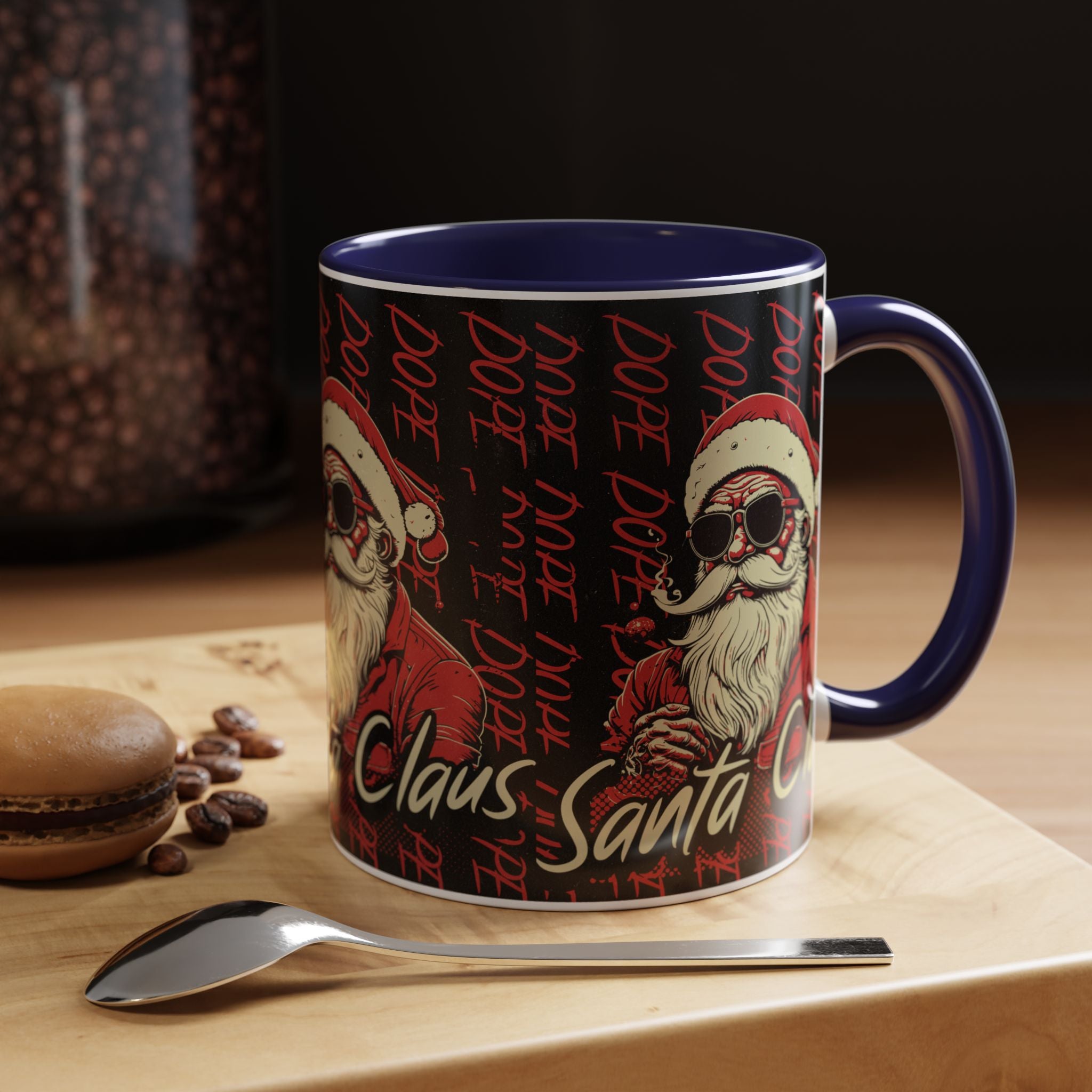 Santa Claus Dope Coffee Mug — Retro Cool Santa Accent Mug (11/15oz)