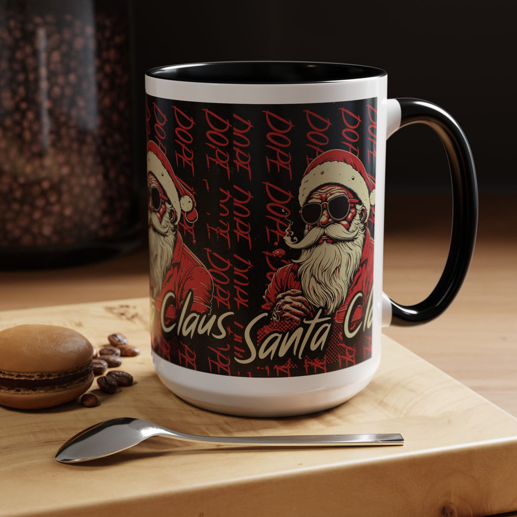 Santa Claus Dope Coffee Mug — Retro Cool Santa Accent Mug (11/15oz)