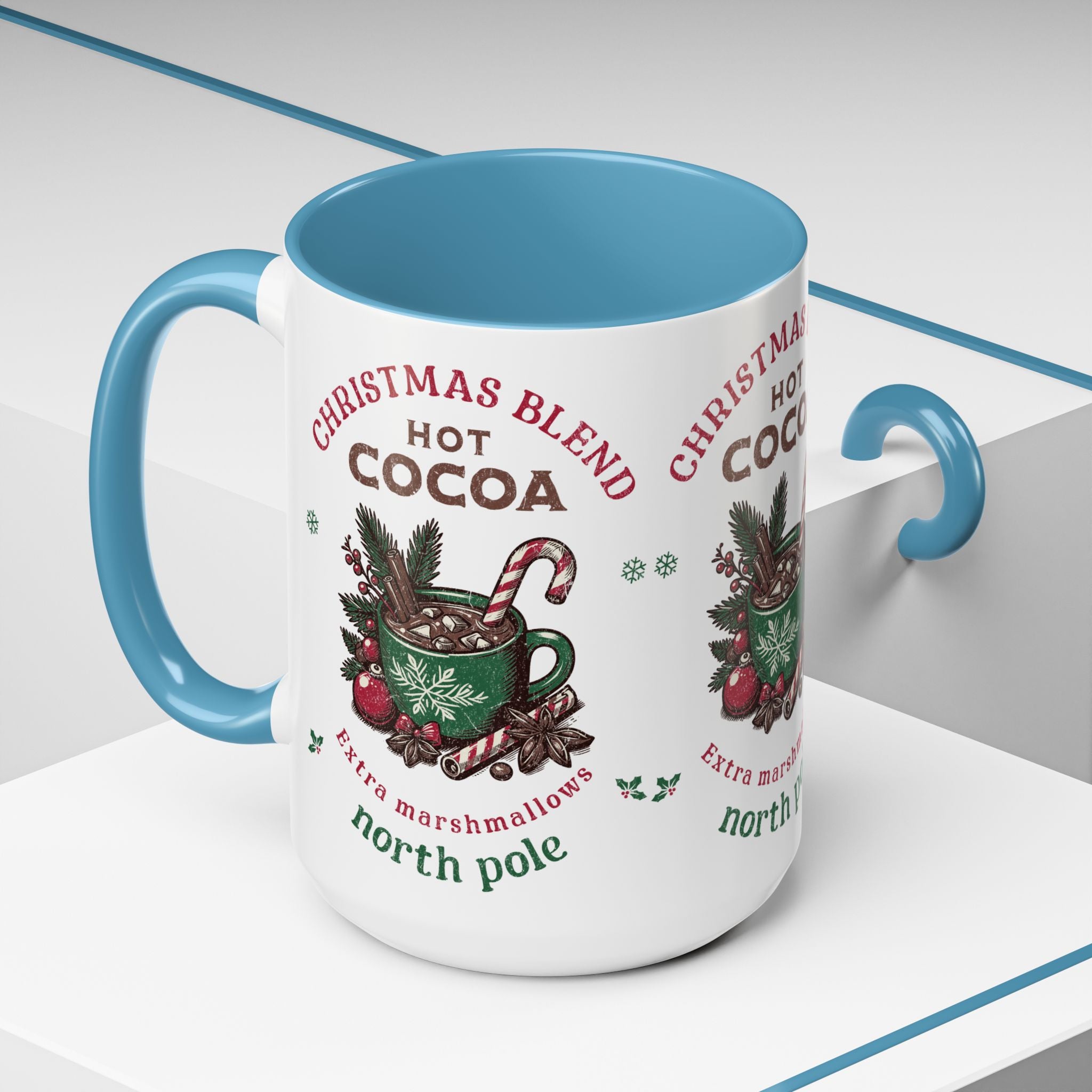 Christmas Blend Hot Cocoa Coffee Mug — North Pole Holiday Cocoa Gift (11/15oz)