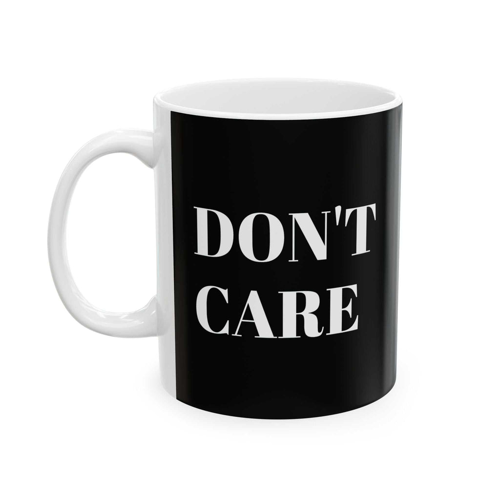 custom mugs DON'T CARE MugMinimalist design, maximum attitude, unapologetically honest. Product features- Glossy finish for a stylish look- Vibrant colors with crisp designs- Microwave-safNOPE SUPPLY